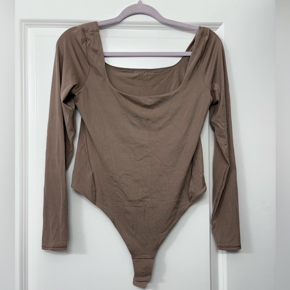 Lululemon Athletica Chocolate Brown Long Sleeve Bodysuit